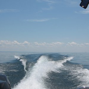 It pays to pick your weather.  Lake Ontario can be pretty mean, but not today.