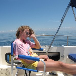 Snoozing in the sun at 25 knots across Lake Ontario