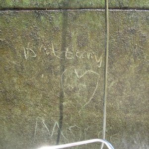 Graffiti in the lock slime -