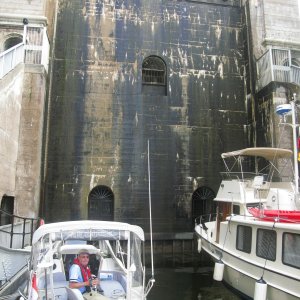 waiting for the ride up