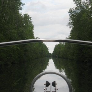 A long straight cut, done mostly by hand through shale