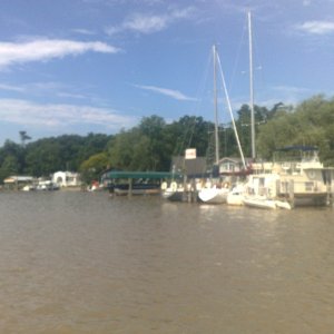 The Saugatuck was running high and fast from several days of rain, we had been North of the weather but caught up with the high water