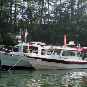 Daydream and Traveler at Matia Cove - Another Shot 7-18-10