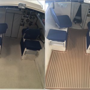 Plasdeck flooring mod. Before/after