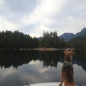 2017 Desolation P6250239 - Jack on watch in the Whaler