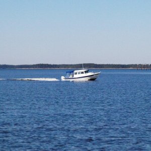 Media 'Sea Baby rounding Neuse River Junction - 19FEB10' in album 'The Captain on Sea Baby at Mobile East Marine.  Gene had just finished the bottom paint job.  (7NOV09)'