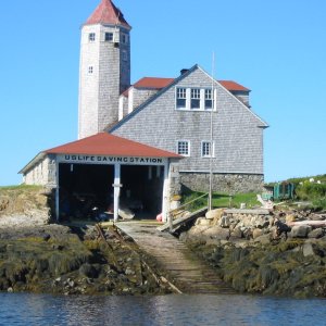 Abandoned life saving station, Damariscove Island