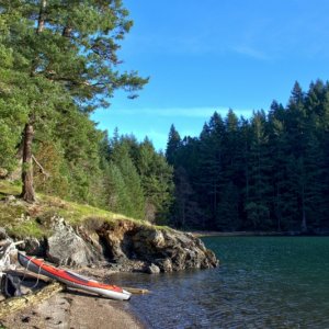 Beached the kayak to go for a hike on Cypress