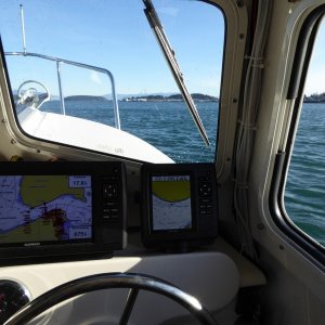 Heading back through Guemes channel