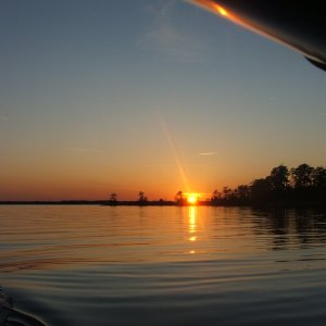 Sunset over Pamlico River as seen from GCSP (20FEB10)