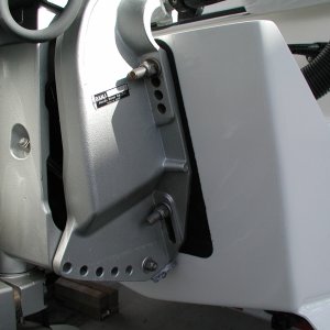 New engine position, (lowest setting) since boat returned from factory.  No explanation from them why this was changed.