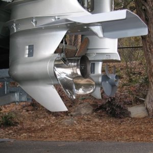 PowerTech OFS 15-1/4 x 14 prop & Permatrim M9 hydrofoil ? Thanks Da Nag for your write-up on the Permatrim unit.  Performance (cruise weight, sea level & flat water) - WOT = 31.4 Kn SOW @ 5,750 RPM.  Negligible vibration during low speed operation, smooth~easy transition to planing speeds, and excellent tracking.