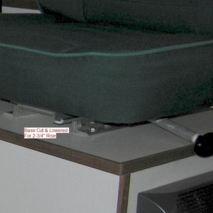 Garelick Combination Seat Swivel & Slide - Modified.jpg

The foot is cut off and reattached to minimize height gain.  Handle lengthened to clear cabinet.