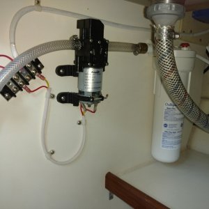 Galley Pressure Pump/Filter under Sink