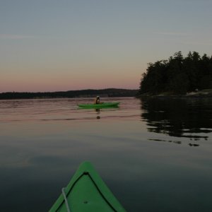 Stacy (C-CHANGE) sunset kayak in Pirates Cove