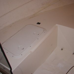 Finished project took about 8 hours total. The hatch is from West Marine
Bomar 10X20 $113