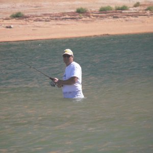 Heinz a passionate fisherman...