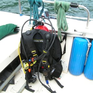 You can just see my 'loot' in lower left, a manual bilge pump
