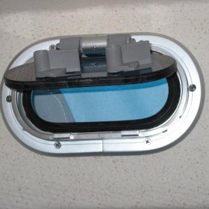 Inside view, porthole open. Small size, (5.8  x 9.6 inches/frame) makes it perfect for the 22