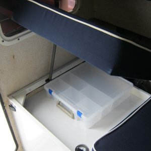 View 3, there is SO much storage space on these boats I am still amazed. I didn't have anything to put in here.... :)