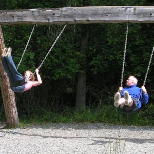 (Pat Anderson) - Annie (Bess-C) and Brock (Bambina), Just Kids at Heart, at Stuart Island School House