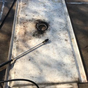 Bottom of the cockpit floor as I pressure wash it