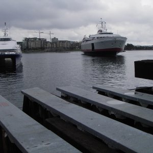 Victoria Inner Harbor with the Victoria Express cat and the MV-Coho.