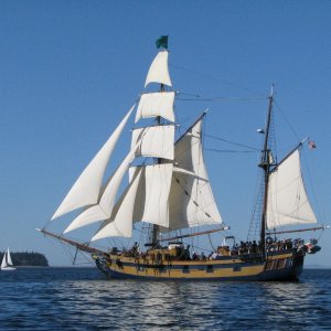 The "Hawaiian Chiefton" Sept 08 in Sequim Bay, during Tall Ship tours.