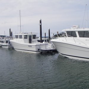 Yes There is a C-Dory in that line up.  Look waaaaaaaay down to the front.  Linked to "What Did You See at the Boat Show" thread.
