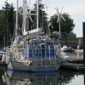 Incredible aluminum sail boat.