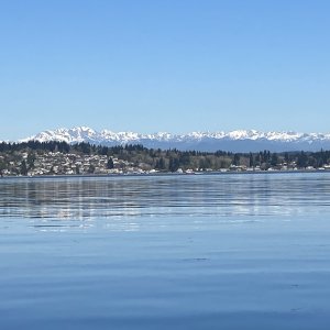 April - Blake Island - Olympic Mountains