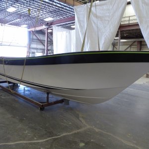 One of the few non-C-dory hulls being built.