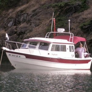 Daydream at Anchor in Matia Cove - Another View! 8-14-06
