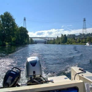 Heading up the ship canal