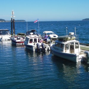 Sequim Bay State Park dock, JC Lately, SleepyC, Cliff & Julie and some others.