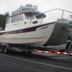 Dreamer, at John Wayne Marina, waiting for a run.