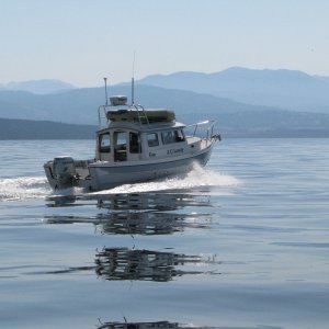 JC Lately headed home to Sequim Bay after a trip to PT.