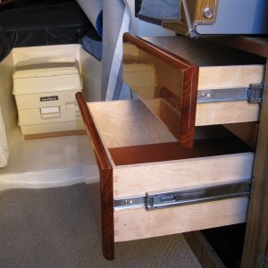 Drawers on full extension, soft close slides.