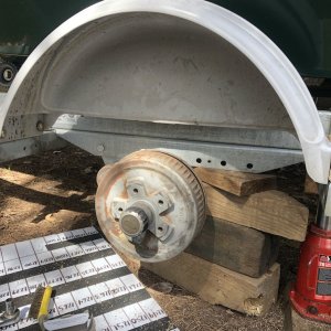 Front Fender installed on Lift Blocks
