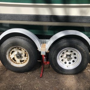 Clearance Test with Spare 14 inch Tires/Wheels