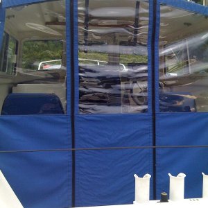 repaired canvas door by King Marine Seattle