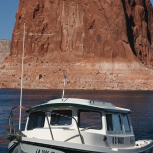 Week 1   Being towed behind houseboat.