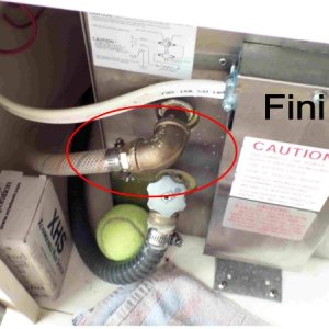 Fittings installed, hose attached