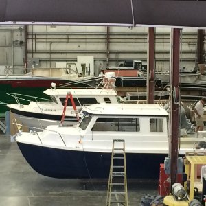 Boats on Floor at C-Dory Factory 2016-08-20