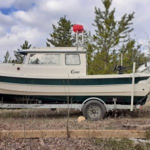 Day One: new boat in the driveway.
