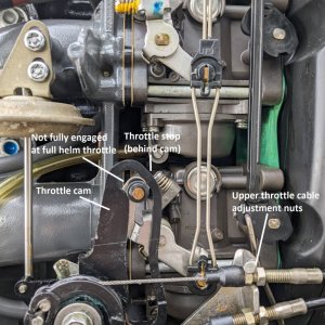 Honda BF90A throttle arm & cable adjustment