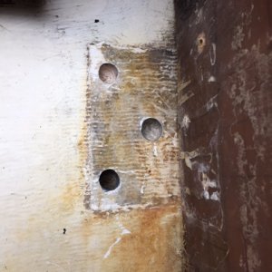 Holes reamed out and undercut