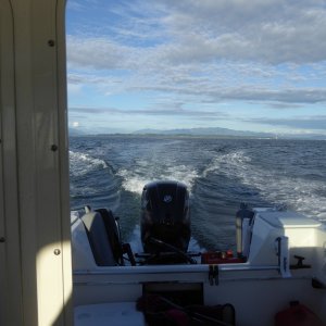 Water finally calming down inside of Guemes