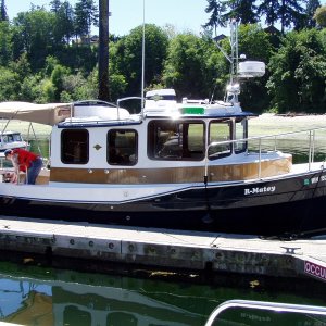 Ruth and R-Matey at the dock at Langley