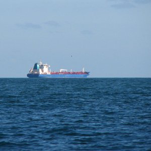 Ship in the beautiful blue Gulf